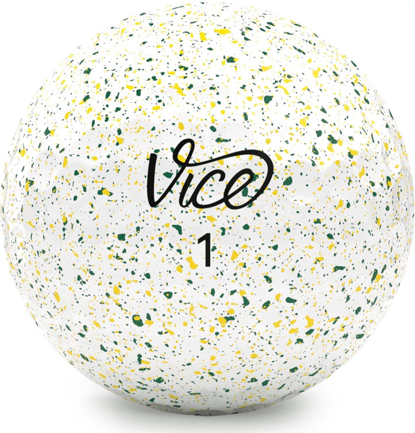 Vice Pro Golf Balls (Dark Green/Yellow Drip)
