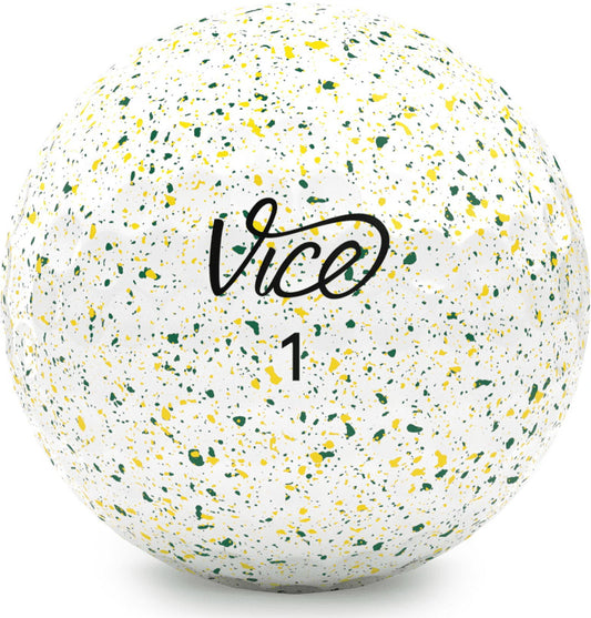 Vice Pro Golf Balls (Dark Green/Yellow Drip)